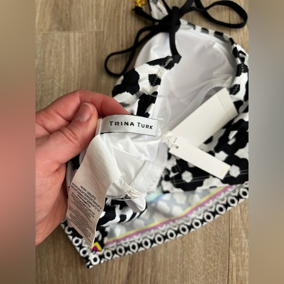 NWT Trina Turk Women’s Onyx Ikat Scarf Tankini Top - Size 6 - Picture 8 of 9